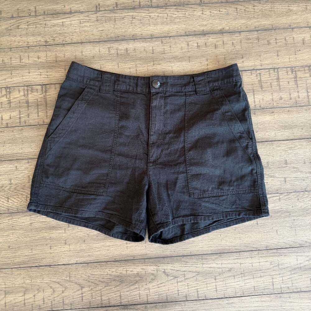 rag & bone black shorts size 29 linen cotton